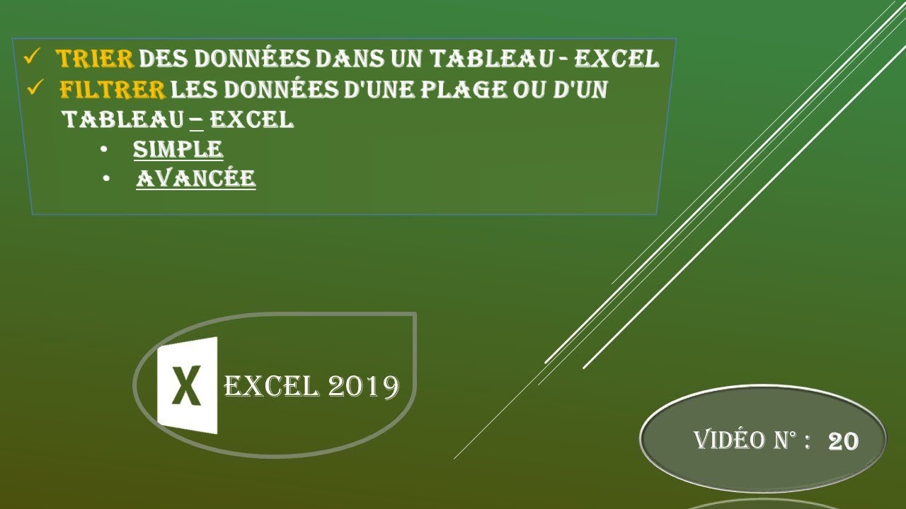 excel darija - #20 | Trier & Filtrer Les données | تعلم إكسيل بالدارجة