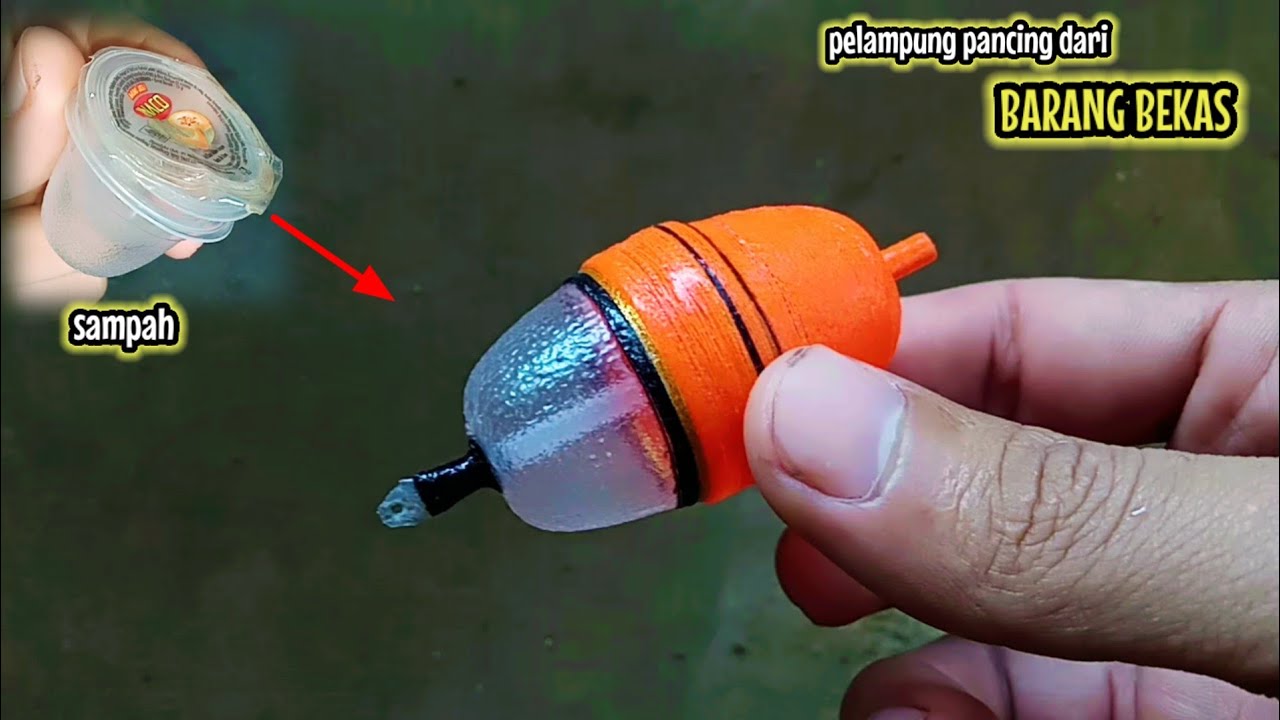 membuat PELAMPUNG PANCING DARI BARANG BEKAS dan benang jahit || fishing float