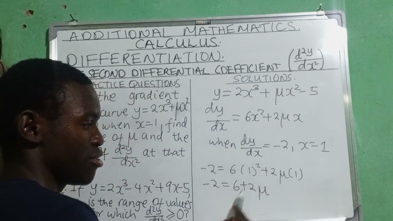 Calculus: Differentiation: The Second Differential Coefficient:Practice Question 1.