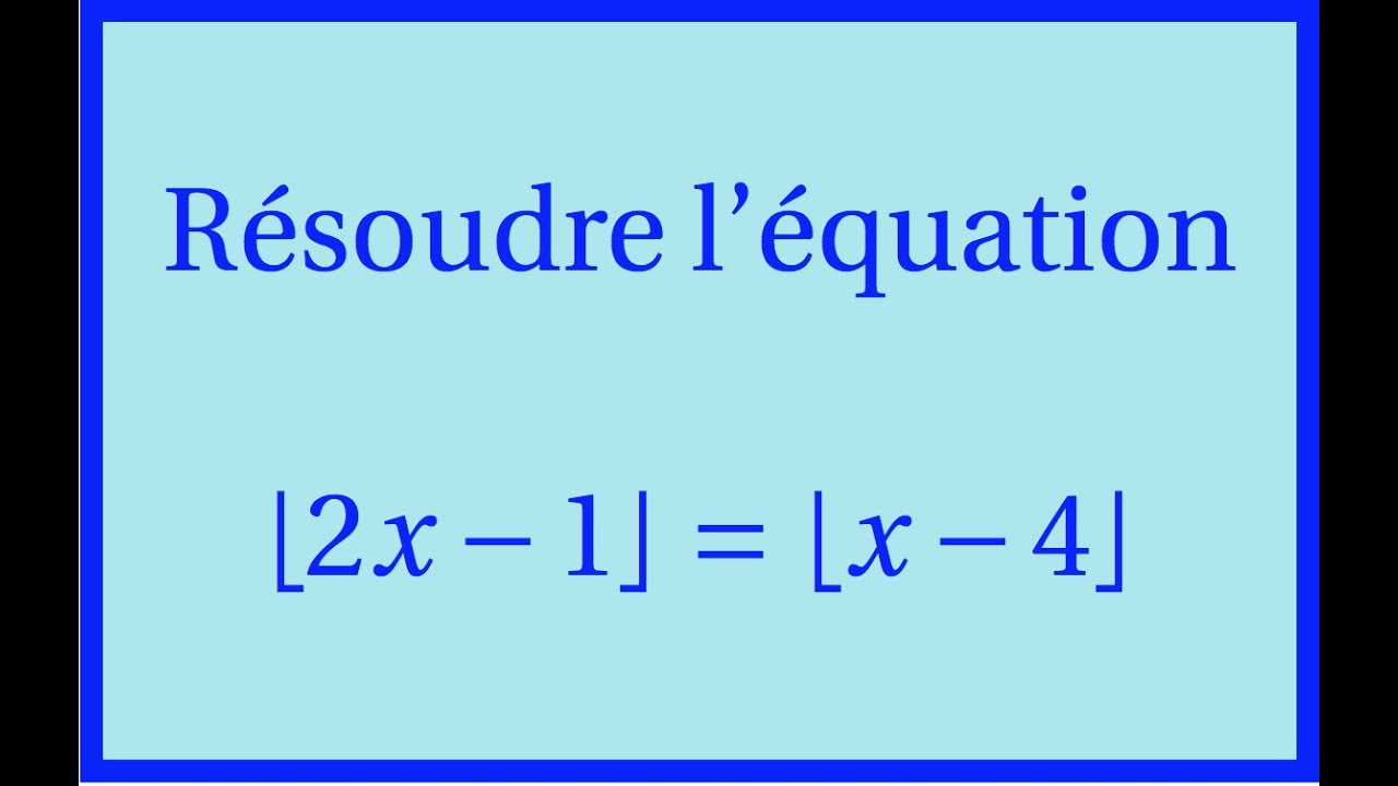 Equation à parties entières