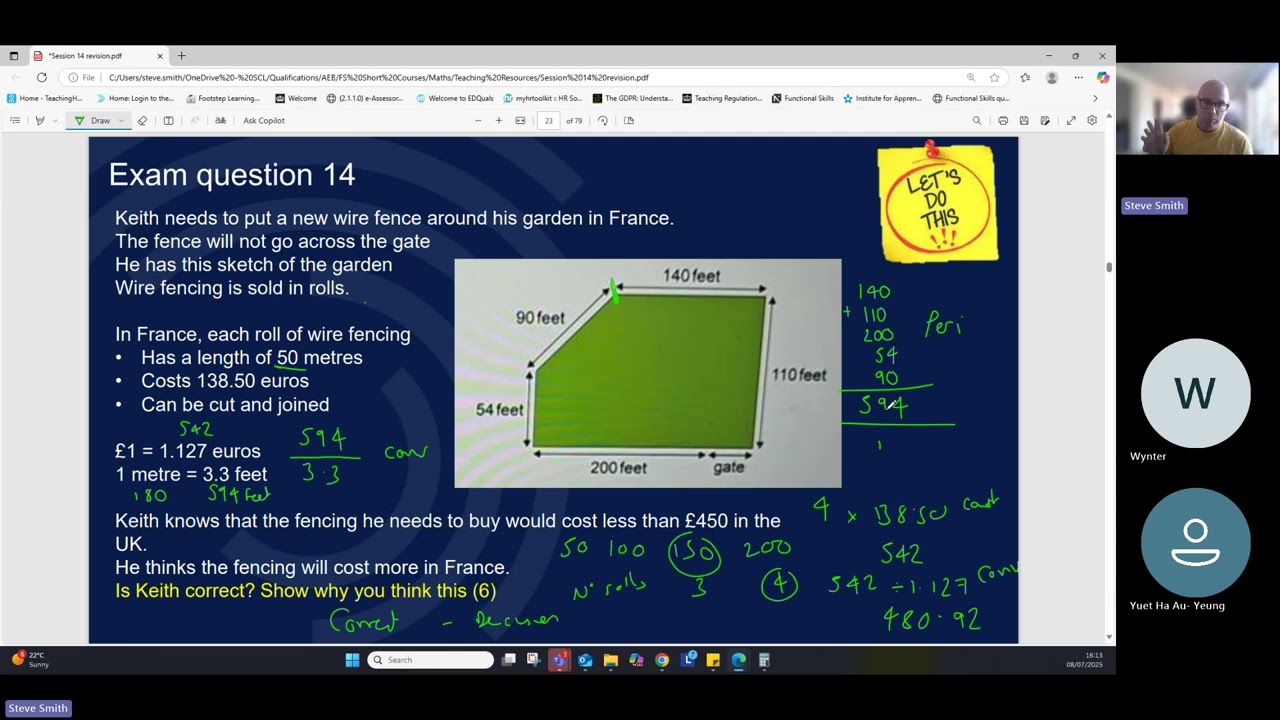 Maths Workshop Revision 2