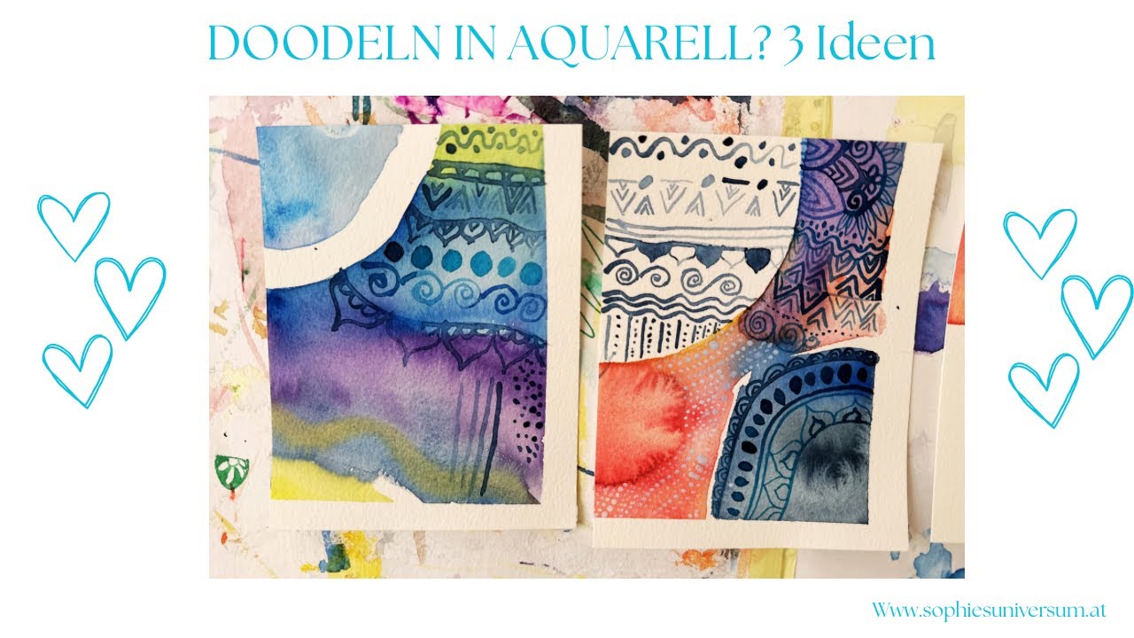 KANN MAN MIT AQUARELL DOODELN? 3 einfache Ideen : Sophiesuniversum 