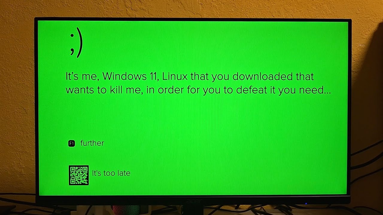 Никогда не пытайтесь установить Linux на Windows (ужасный экран закрытия Windows 11)