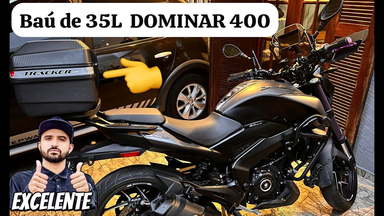 Como instalar baú bauleto  TRACKER 35 litros na DOMINAR 400 #bau #bajaj150 #bajaj #dominar400
