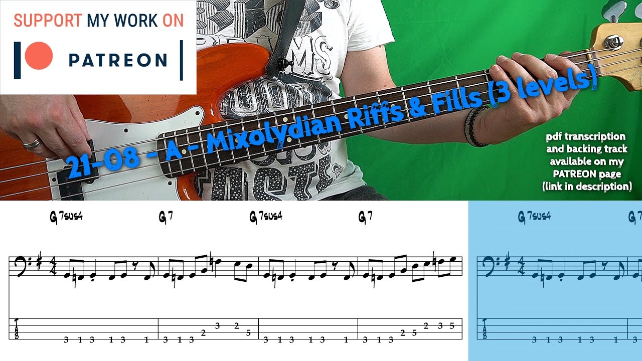 21 08 - A - Mixolydian Riffs & Fills (3 levels)