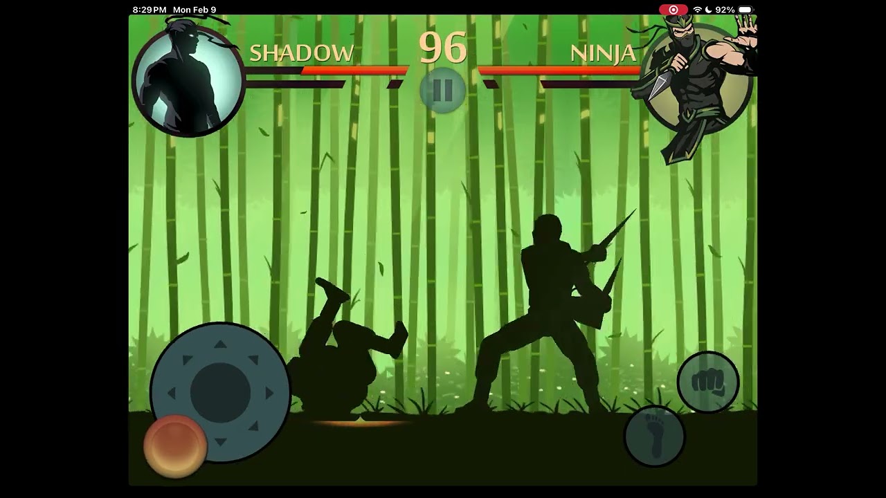 Day 1 on trying to beat the first boss in shadow fight 2