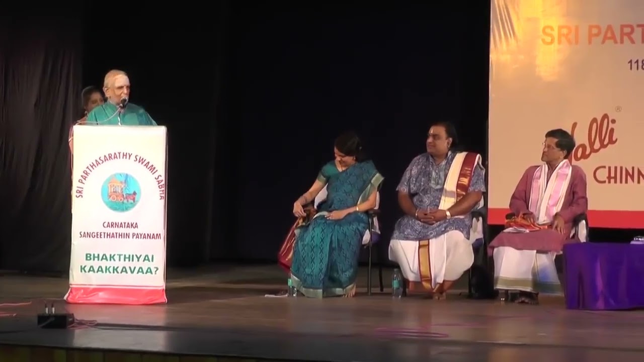 Carnatic Pattimandram l Umayalpuram K. Sivaraman - Speech l Sri Parthasarathy Swamy Sabha