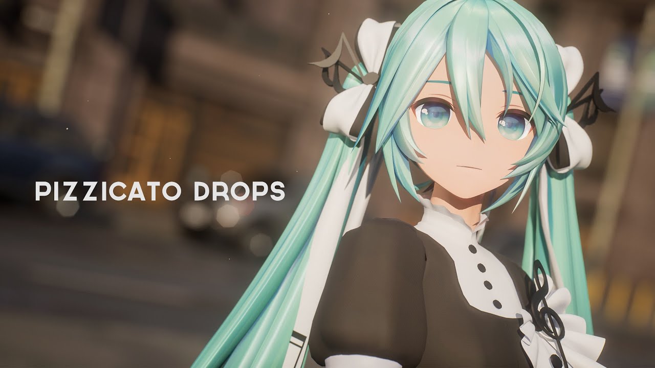 【MMD】ピチカートドロップス - 初音ミク / YYB Piano dress Miku