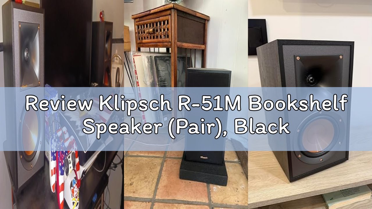 Review Klipsch R-51M Bookshelf Speaker (Pair), Black