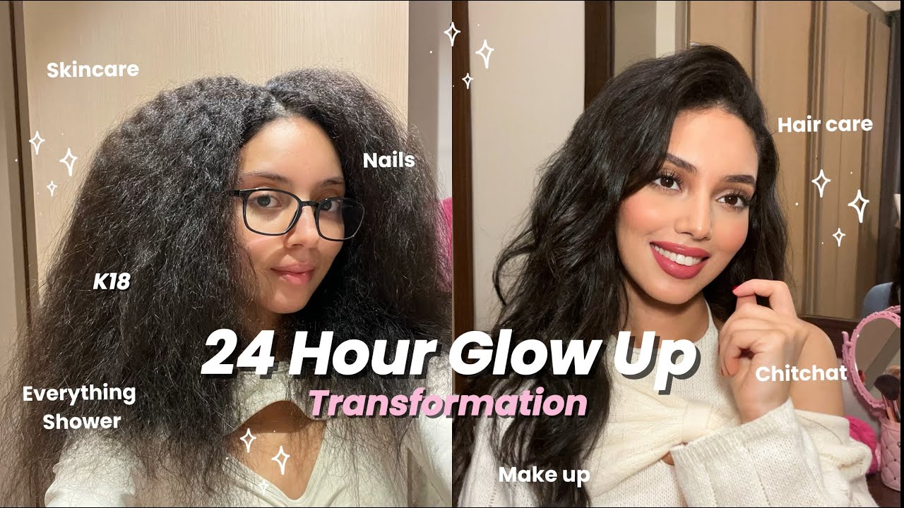 GLOW UP DAY 💅🏼🧖🏻‍♀️ self care transformation routine | نهار ديال العناية الشخصية 🎀 + K18 للشعر 💇🏻‍♀️