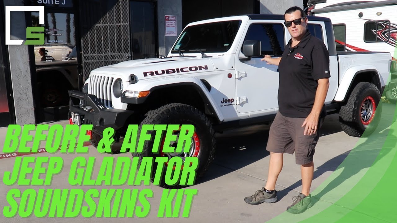 Before/After Sound Proofing a Jeep Gladiator with SoundSkins' Pre-Cut Kit