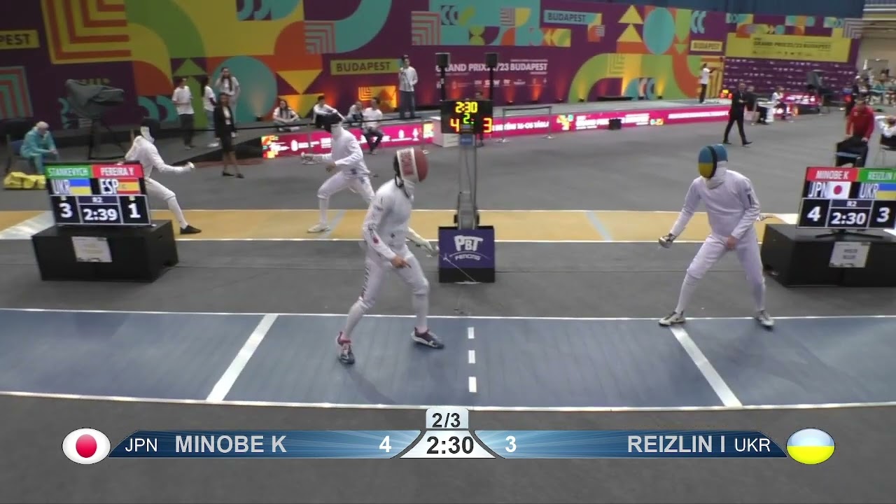 2023 112 T16 02 M E Individual Budapest HUN GP BLUE REIZLIN UKR vs MINOBE JPN