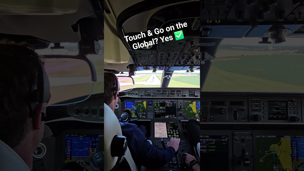 Touch and Go on the Global #flightdeck #aviation #flying #pilotlife #pilot #training