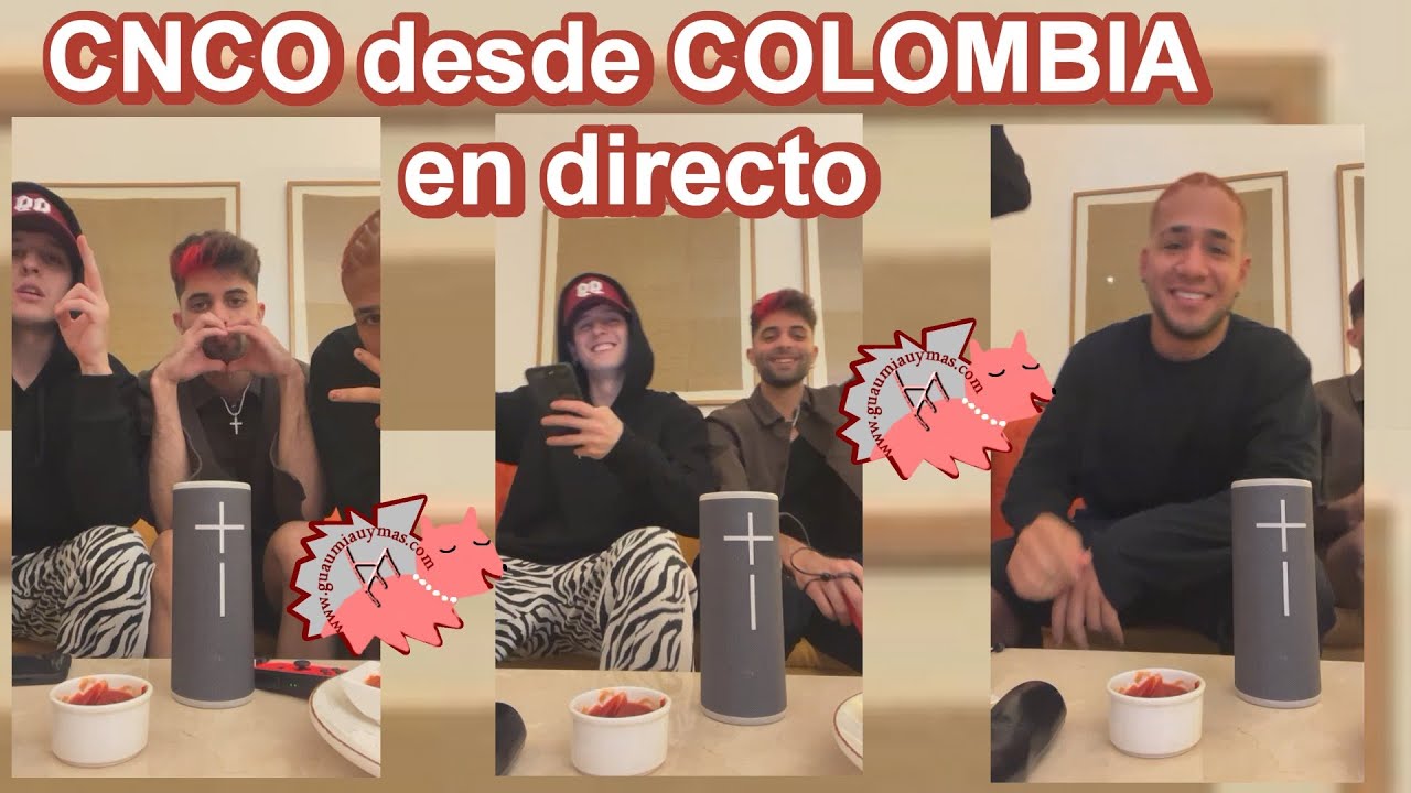 CNCO en directo desde Colombia hablando y riendo #Cnco #Colombia #Christopher #Erik #Richard #Bogotá