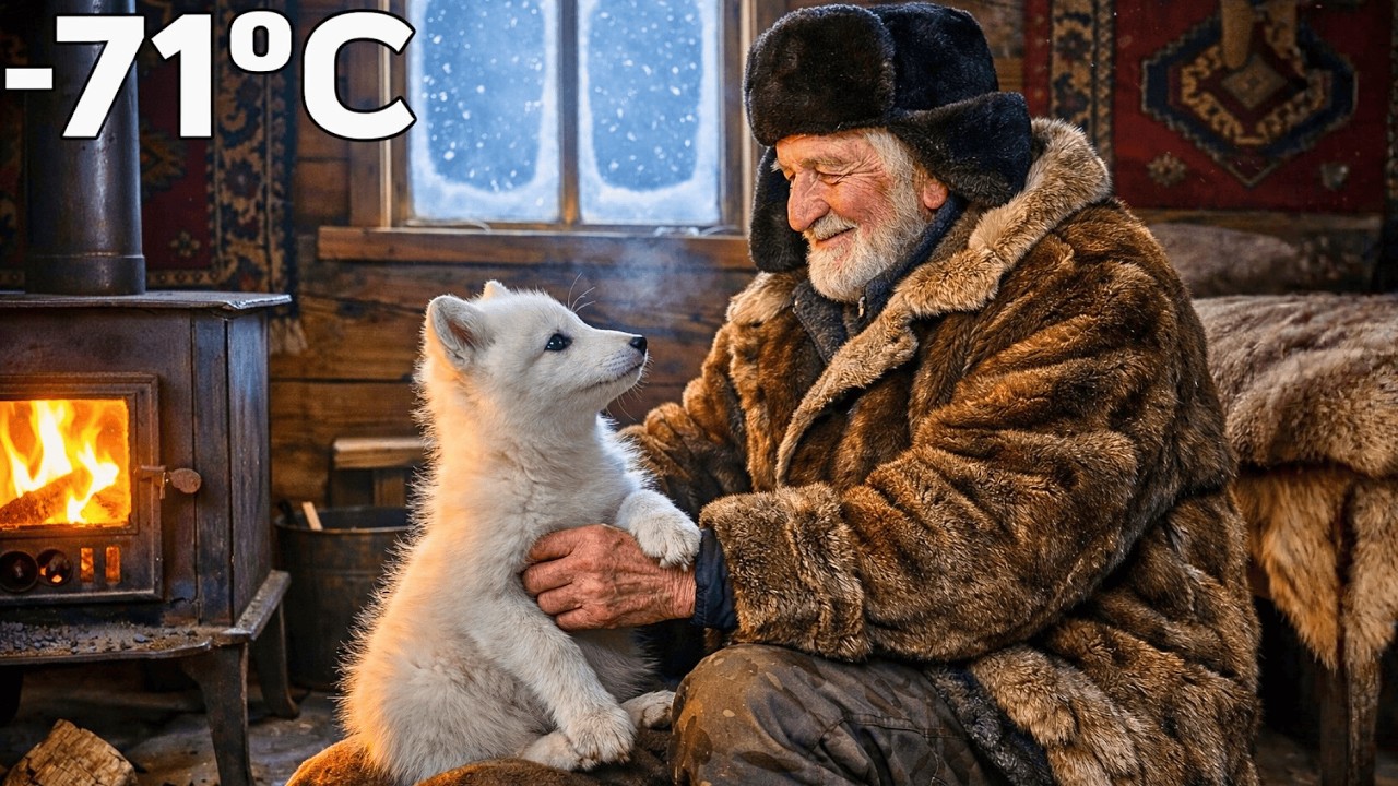 An Elderly Man Rescues a Freezing Arctic Fox Cub in the Siberian Wilderness ❄️🦊