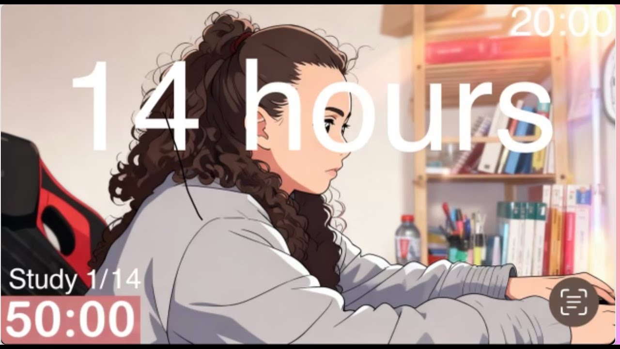LIVE | 14HOUR study with me WITHOUT BREAKS📚🎧⛈️ rain sounds & pomodoro timer 50 & 10 PART 2