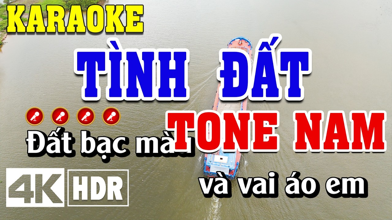 Tình Đất Karaoke Tone Nam Beat Chuẩn | Đình Long Karaoke