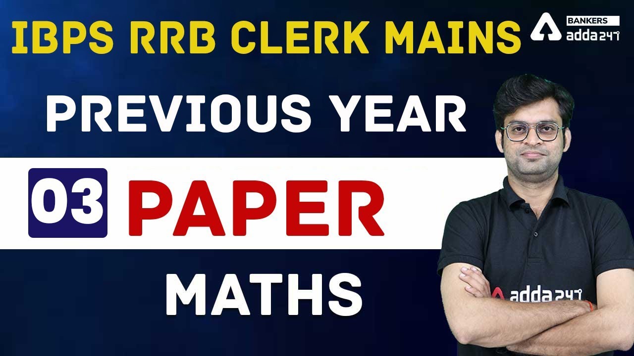 IBPS RRB Clerk Mains 2021 | Maths | Previous Year Paper #3