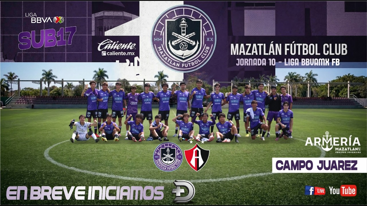 Mazatlan FC 🆚 Atlas FC | Jornada 10 | Liga BBVA MX Sub21 | La Armería - Mazatlán F.C.