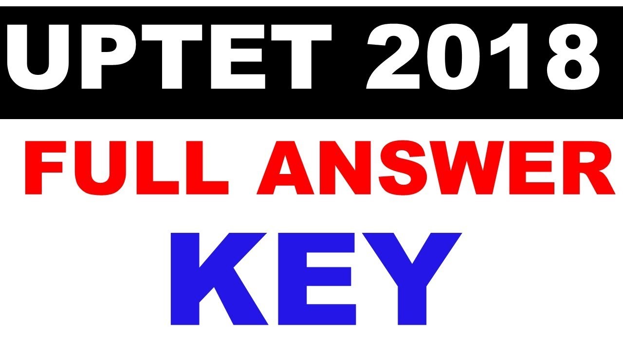 UPTET 2018 Primary Answer key