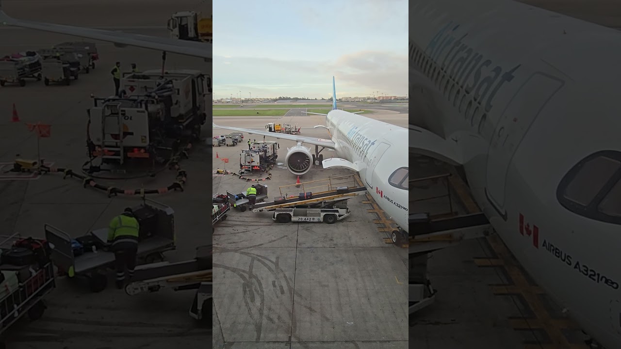 Air transat A 321 NEO At the gate  from Lisbon airport