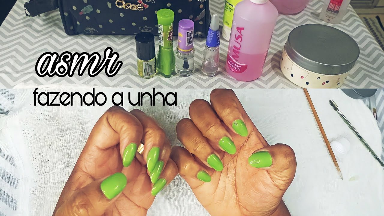 Asmr fazendo minhas unhas / conversando com voz suave