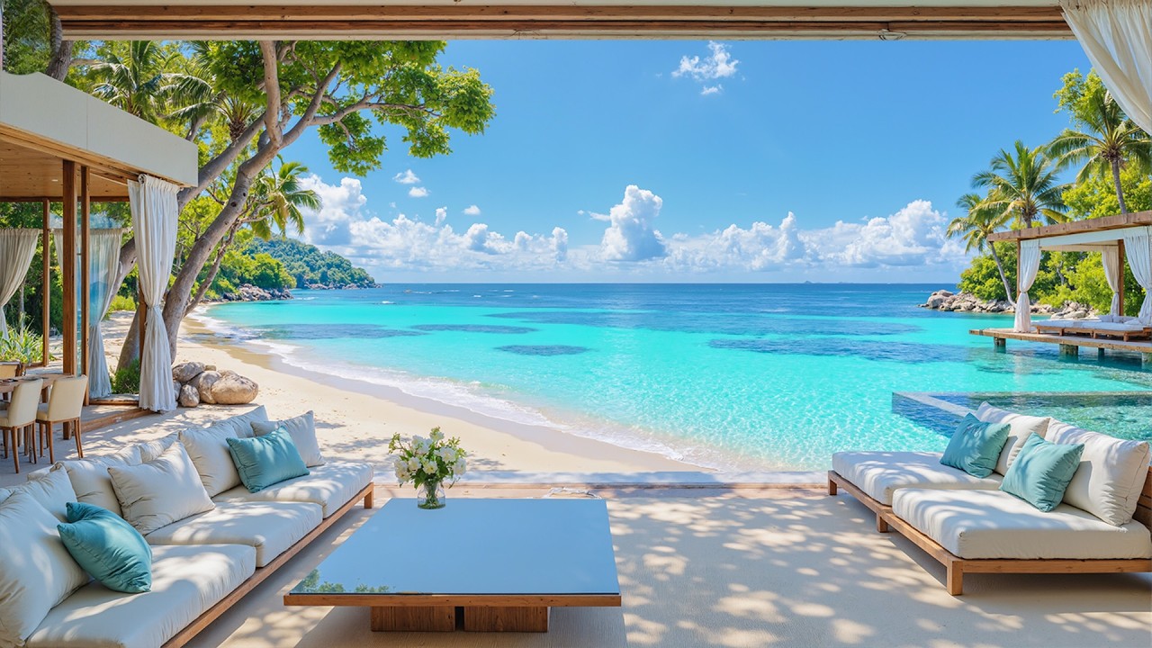 Soft Piano Music by the Ocean 🌊 Calm Waves, Early Sunrise & Seaside Serenity for Deep Focus
