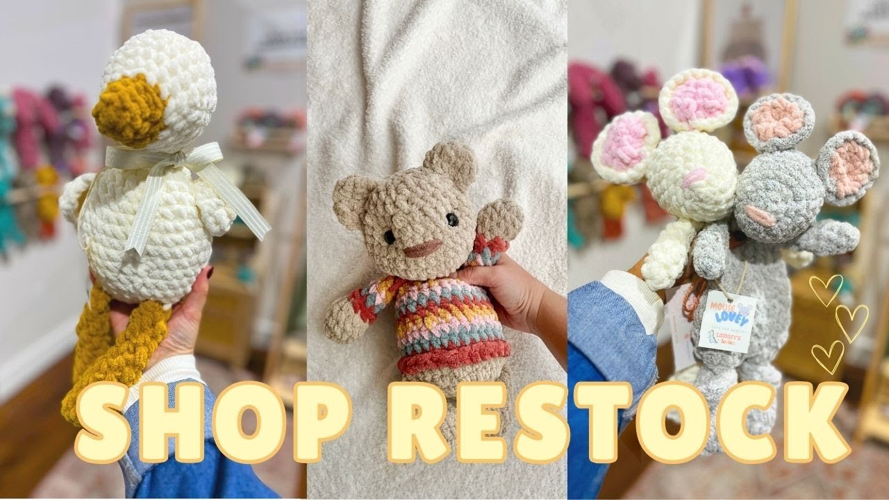 Let's Restock the Shop! | November Crochet Shop Restock, Crochet Lovies, Shop Owner, Market