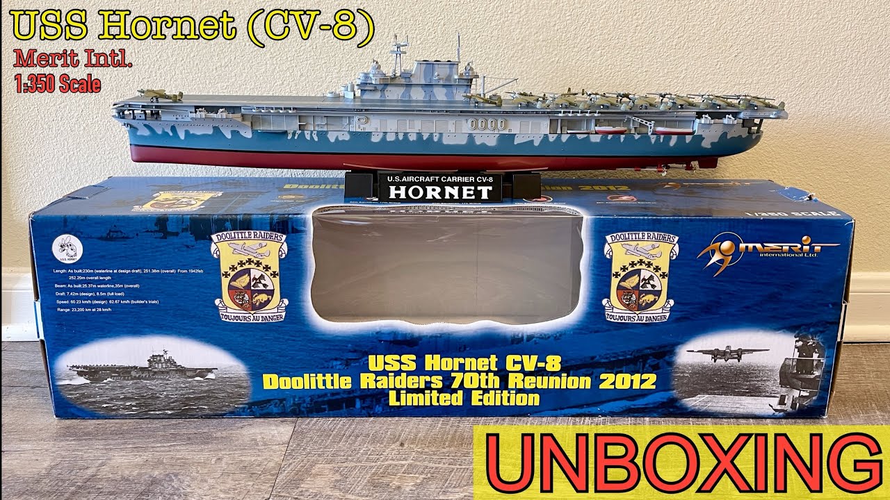 1:350 USS Hornet (B-25’s Doolittle) Aircraft Carrier by Merit Intl.