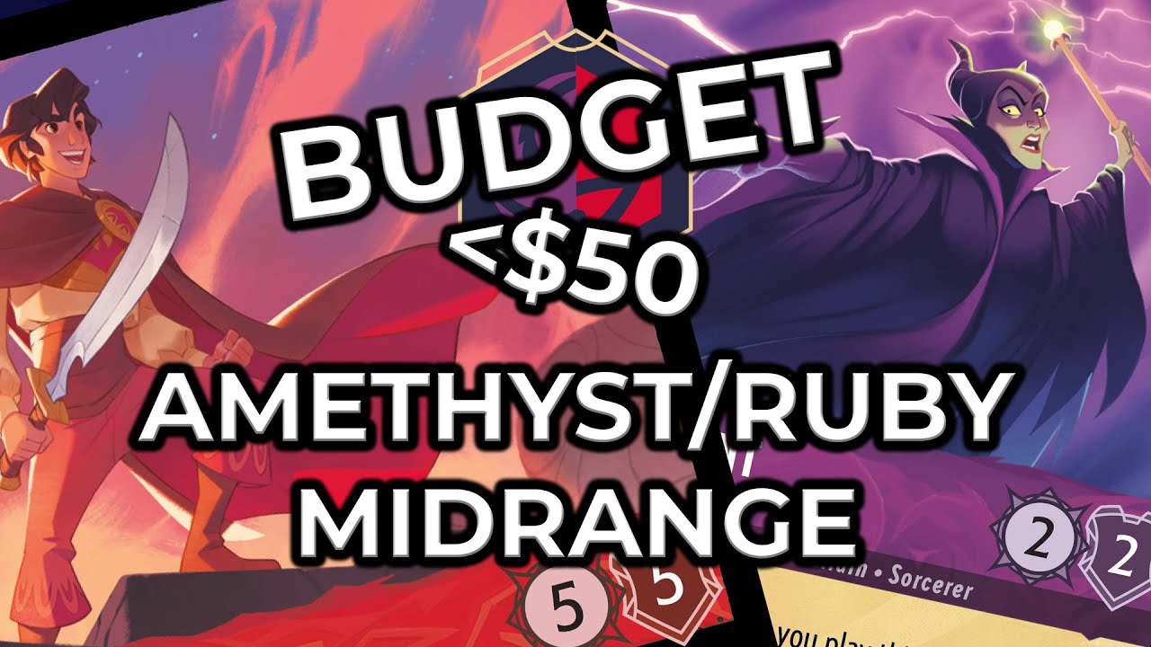 Can You Play Lorcana for Under $50? | Deck Tech | Budget Amethyst / Ruby Midrange | Disney Lorcana