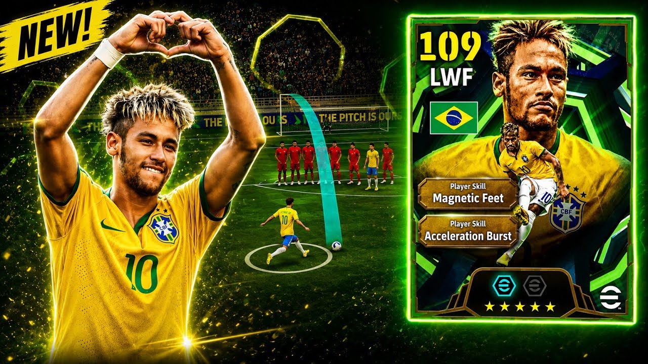 NEW NEYMAR Jr. EPIC is BROKEN🔥- Magnetic Feet+ Acceleration Burst Skill Review eFootball 2026
