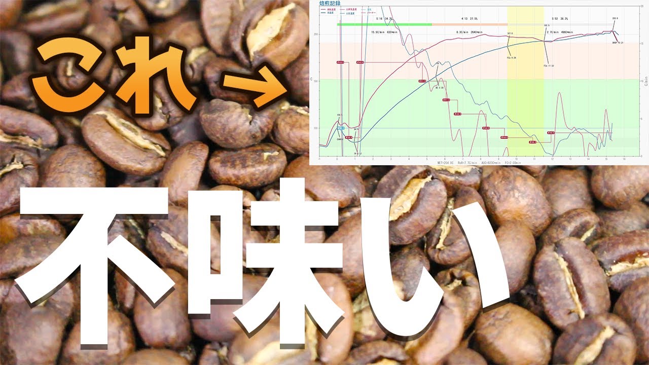 【自家焙煎】コーヒーが不味くなる焙煎プロファイル