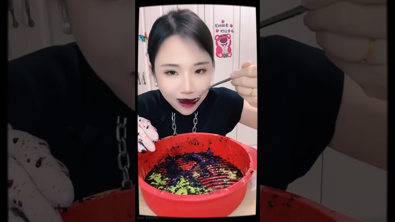 ONLY THIS COLOUR ICE MUKBANG OF HER -1 | Ice Lover