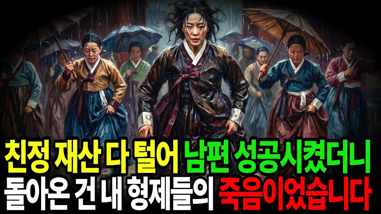 친정 재산 다 털어 남편 성공시켰더니... 돌아온 건 내 형제들의 죽음이었습니다