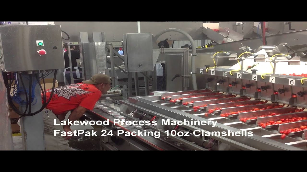 Lakewood Process Machinery FastPak 24, 10oz Clamshells, Tomatoes