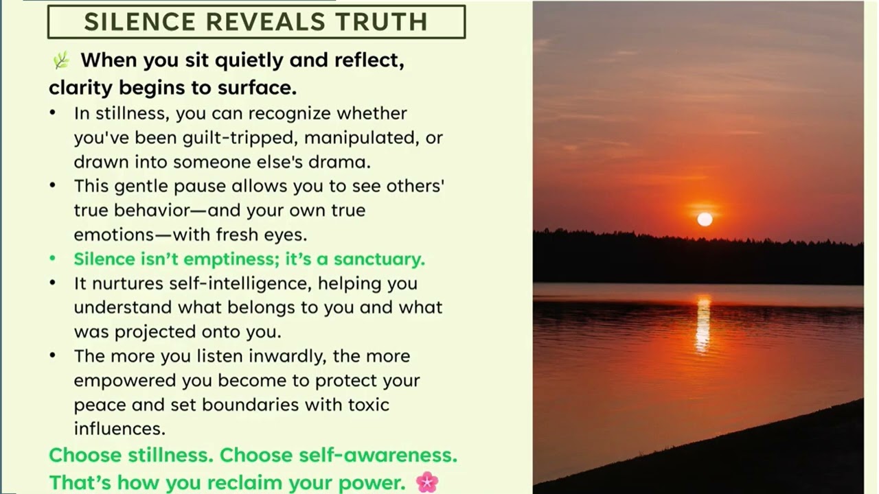 Silence reveals truth (reupload)
