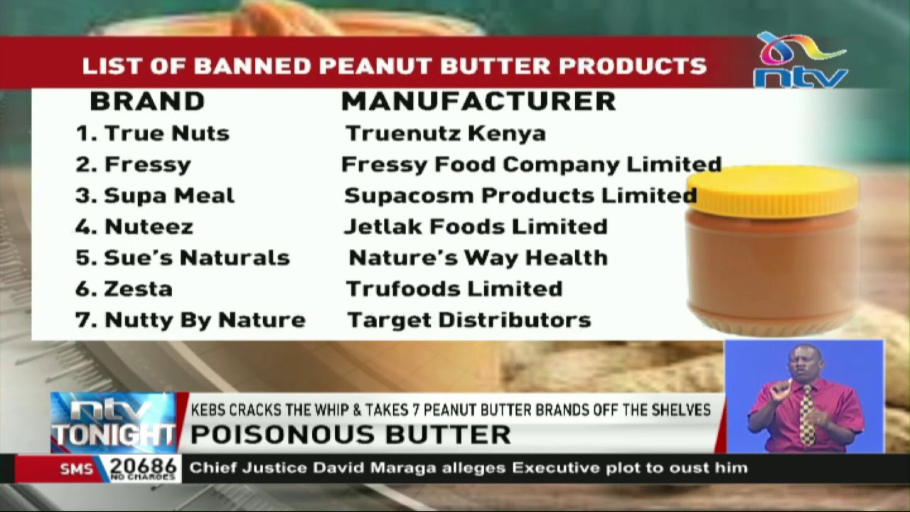 Zesta among 7 peanut butter brands suspended by KEBS
