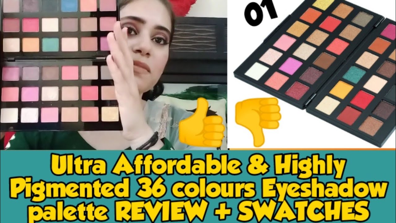 Swiss Beauty Winky 36 Color Eyeshadow palette Review+Swatches| Affordable eyeshadow palette