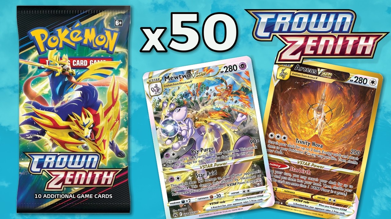 Opening 50 Crown Zenith Packs for the Master Set!