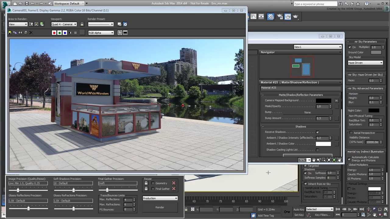 3ds Max - Matching the Environment - Part 3 - Mental Ray Renderer