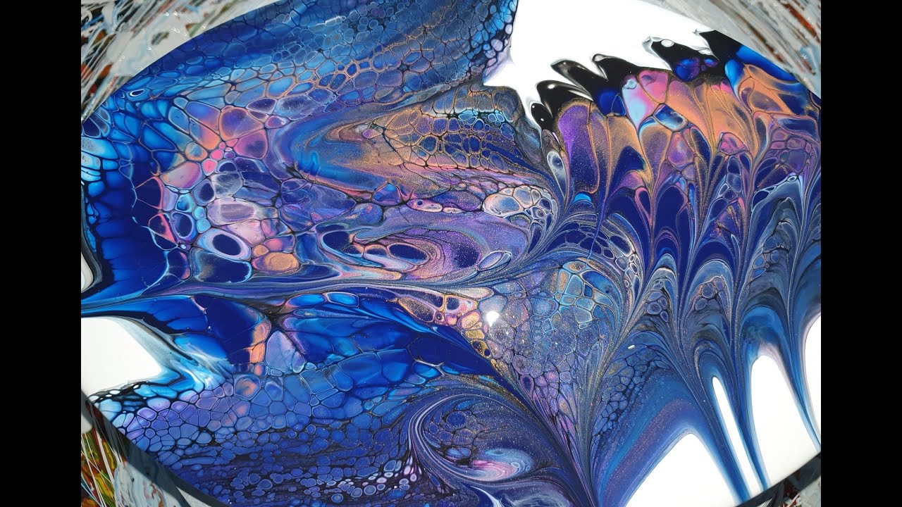 #187-Acrylique bloom swipe aux couleurs du défi de juillet, août 2021