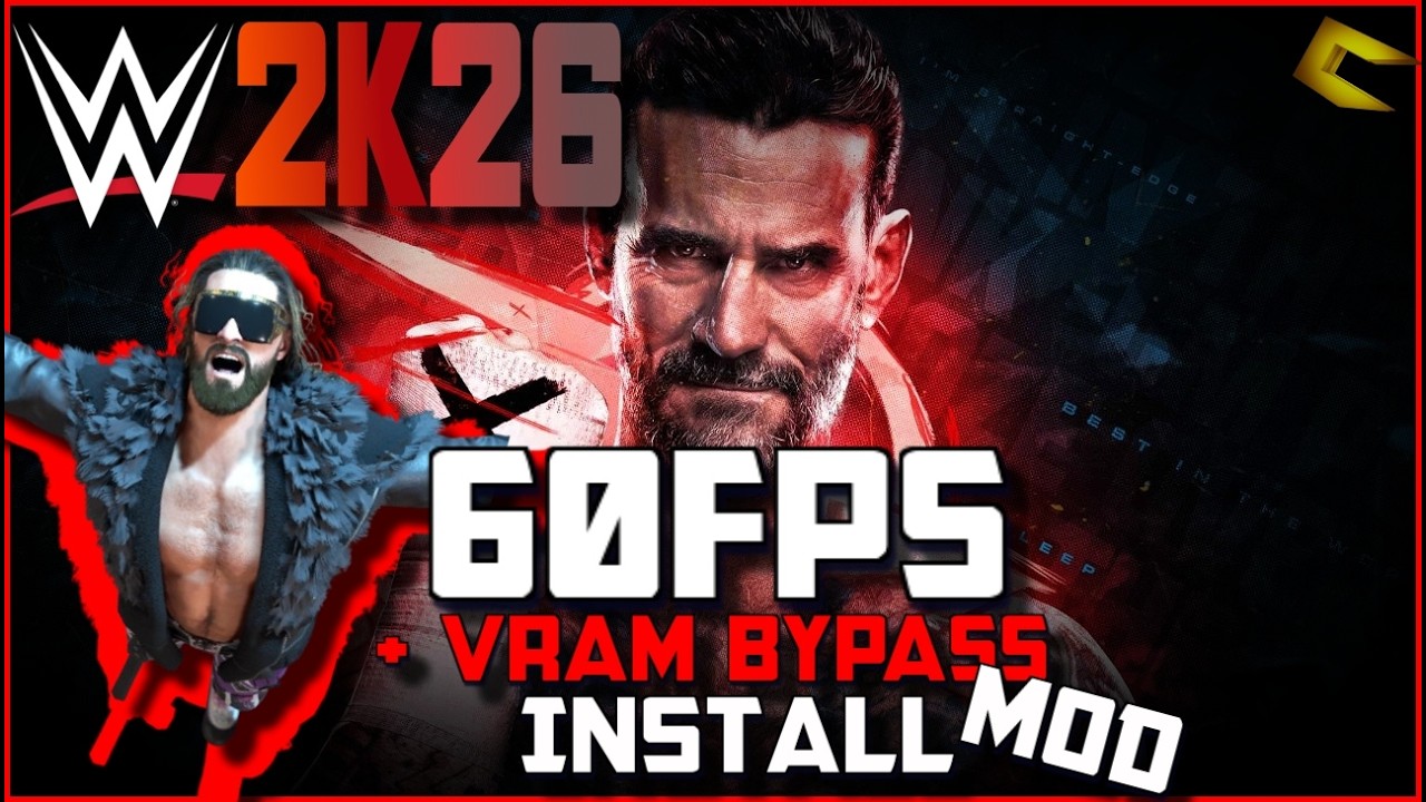 WWE 2K26- 60 fps mod and how to bypass Vram Requirements!
