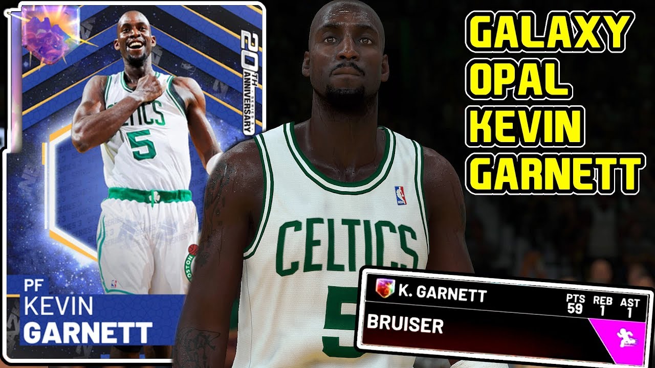 GALAXY OPAL KEVIN GARNETT 59PT GAMEPLAY! NEW CHEESY FAST RELEASE! NBA 2k19 MyTEAM