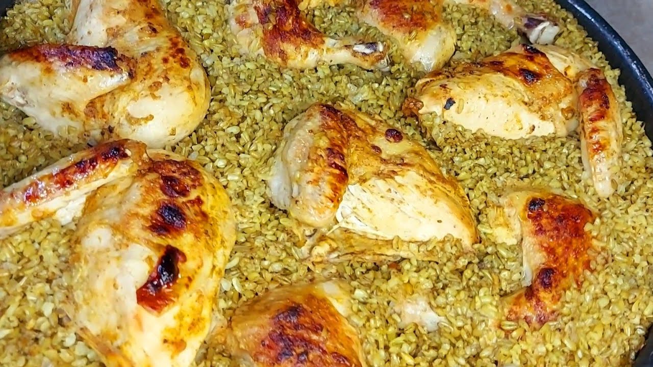 فريكة بالفرن مع الدجاج من اطيب الوصفات وافخمها 😋
