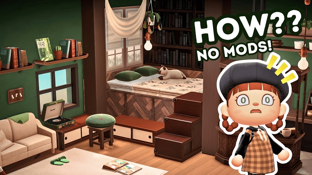 Завершаю обустройство своего отеля в Animal Crossing New Horizons реалистичной двухъярусной крова...
