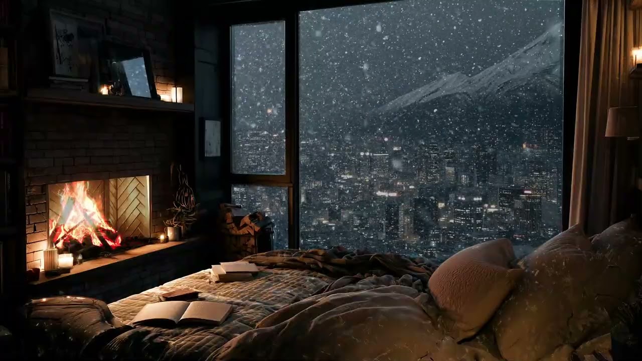 Winter Sound | Soft Fireplace Piano | Cozy Sounds for Long Winter Nights ❄️🔥