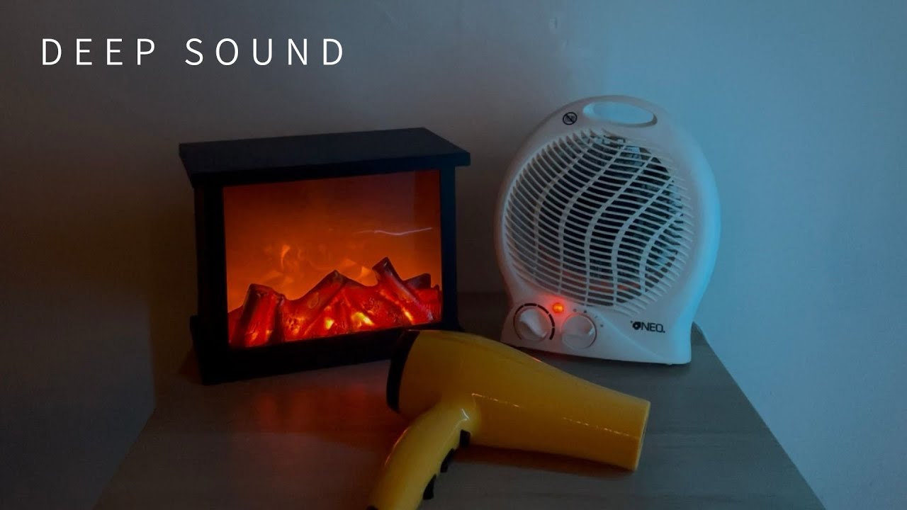 SLEEP and FORGET ABOUT what’s out THERE - FIREPLACE, FAN HEATER and HAIR DRYER SOUND (ASMR)