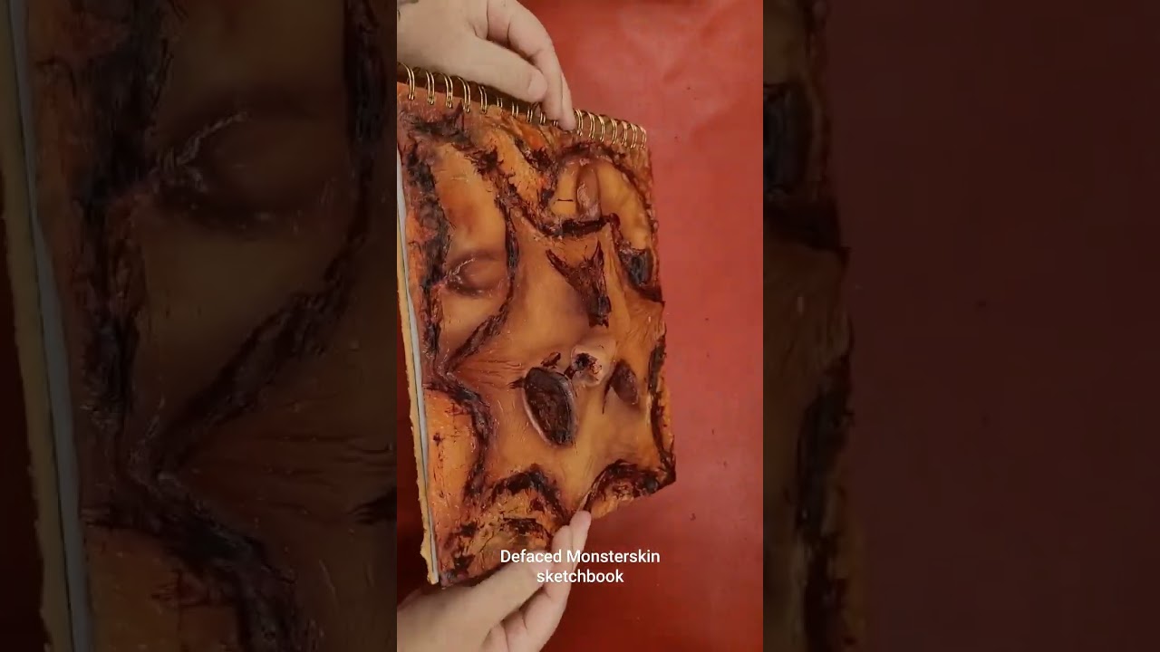Defaced Monsterskin Sketchbook #art #artshorts #specialfx #shorts