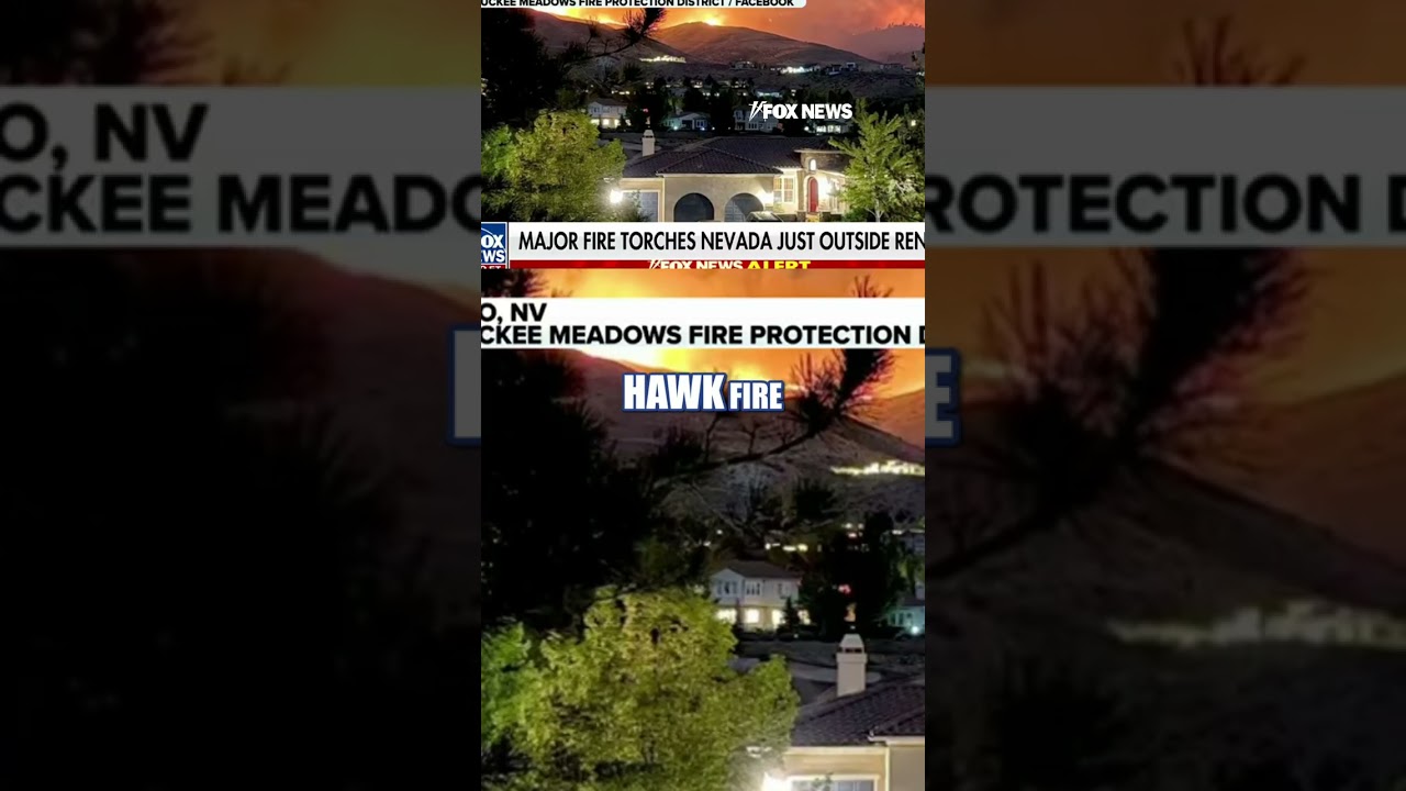 FIRE WATCH: Massive Nevada wildfire burns out of control #fire #shorts #wildfire #nevada