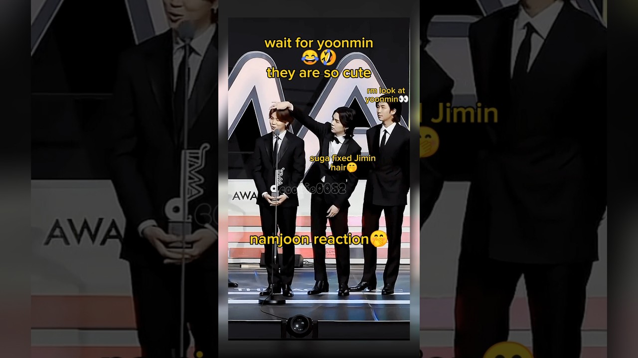 Bts cute and funny moment at award show 🤣🤭😂😂#bts#shorts#taejin #yoonmin#fypシ゚viral #viral#trending